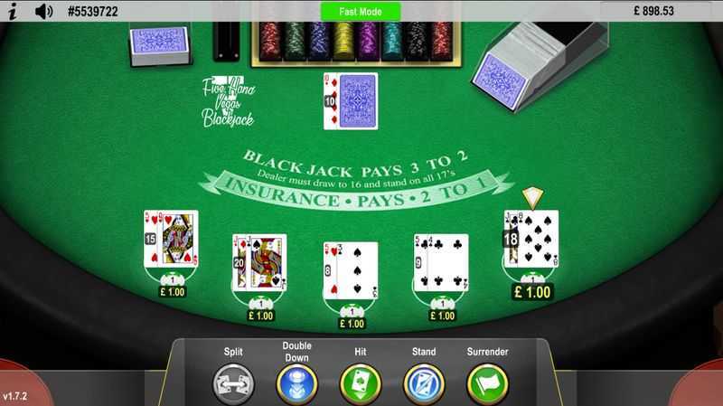 Play 5 Handed Vegas Blackjack