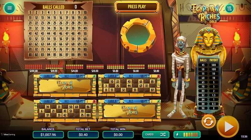 Play Egyptian Riches Gold