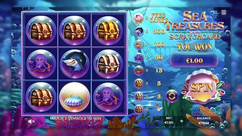 Sea Treasures Scratchcard Sea Treasures Scratchcard